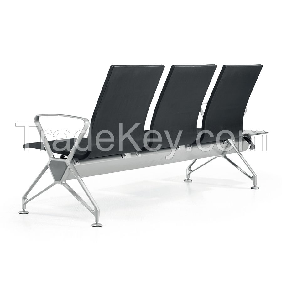 Public hospital airport Waiting Chair  3 Seat Power Charge With Table Metal Airport Chair