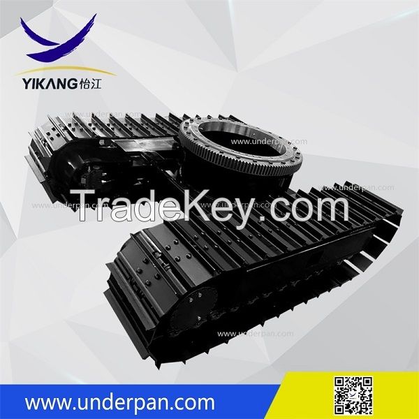 Custom seawater desilting robot crawler steel track undercarriage with slewing bearing from China YIKANG