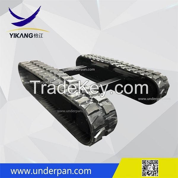 Hot sale 6 -10 ton crawler cane harvester chassis rubber track undercarriage from China YIKANG