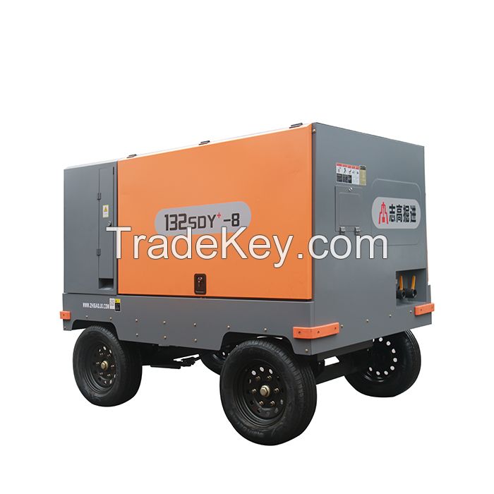 Large  portable screw air compressor 