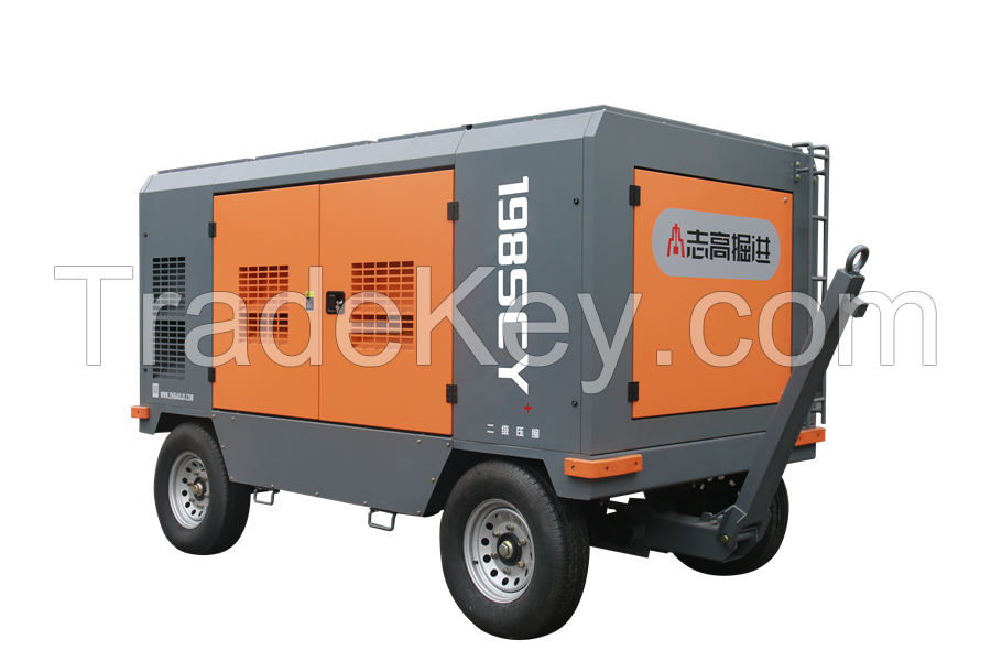 Large  portable screw air compressor 