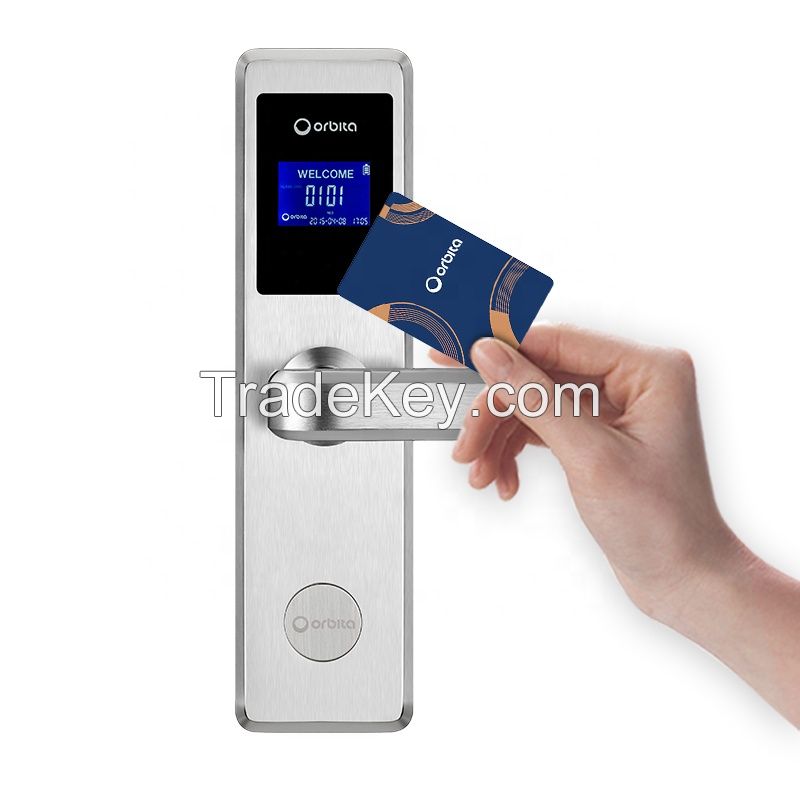 Orbita new hot hotel lock rfid electronic keyless digital hotel smart key card door lock system hotel key card lock