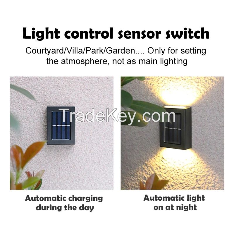 Smart Solar LED Outdoor Light Waterproof Garden Decor Lamps for Balcony Courtyard Street Wall Light Garden Outdoor Lamp