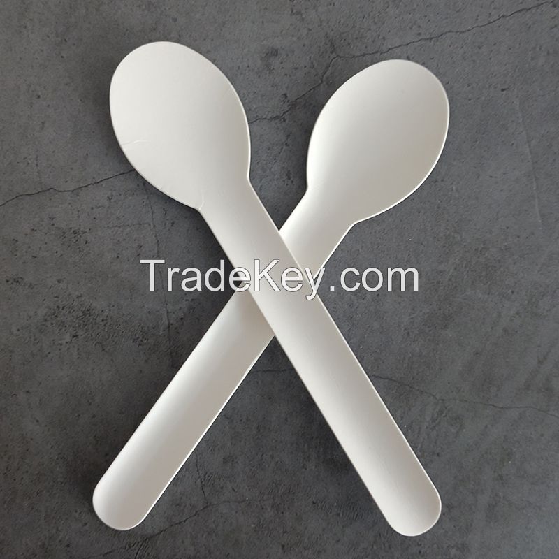 Paper Pulp Biodegradable Disposable Eco Friendly Bamboo Spoons