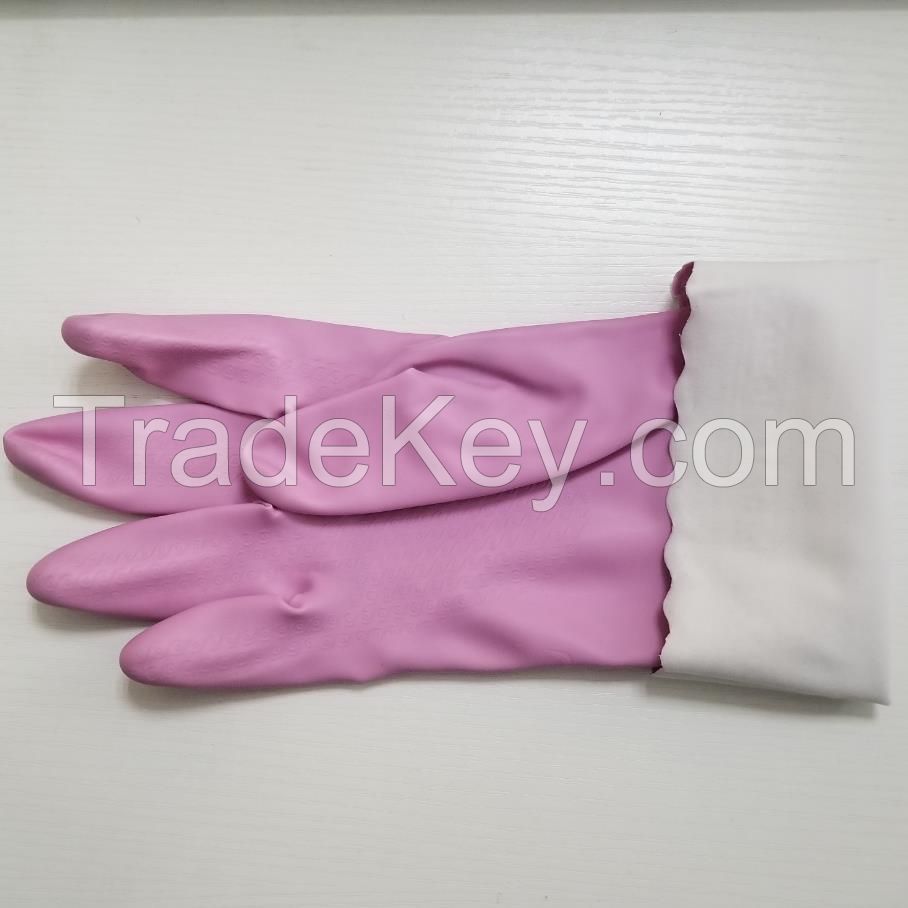 Flock Lined PVC Household Gloves