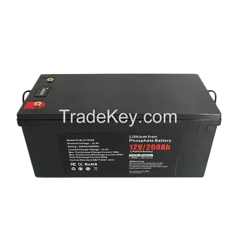 12V 200Ah LiFePO4 deep cycle car Lithium battery Pack