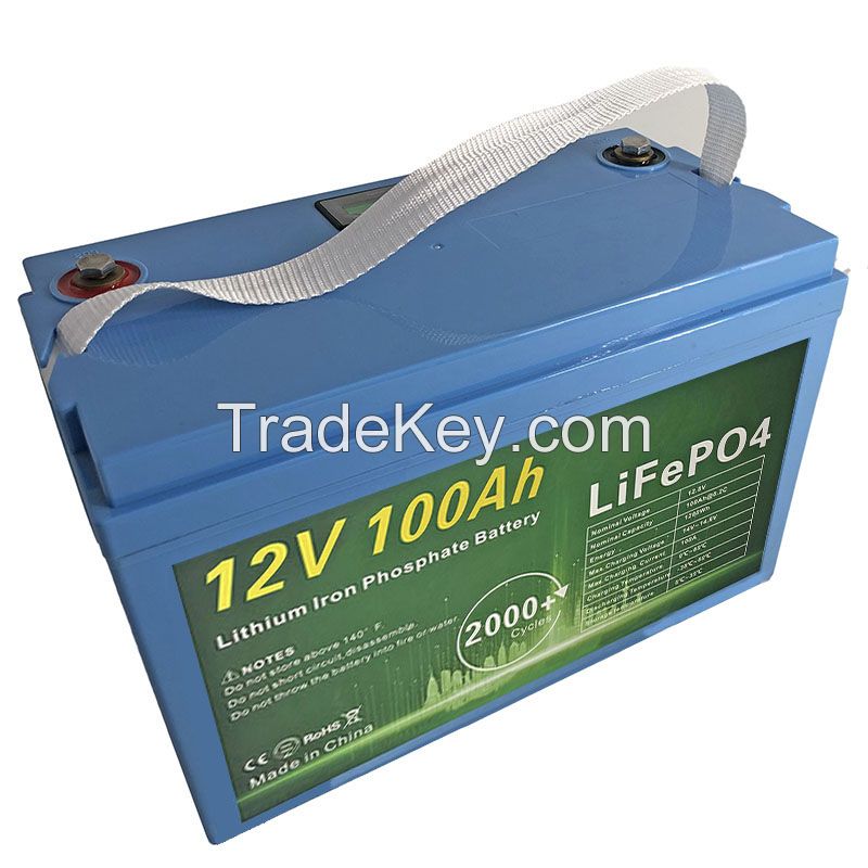 12V 100Ah deep cycle battery LiFePO4 Marine RV Battery