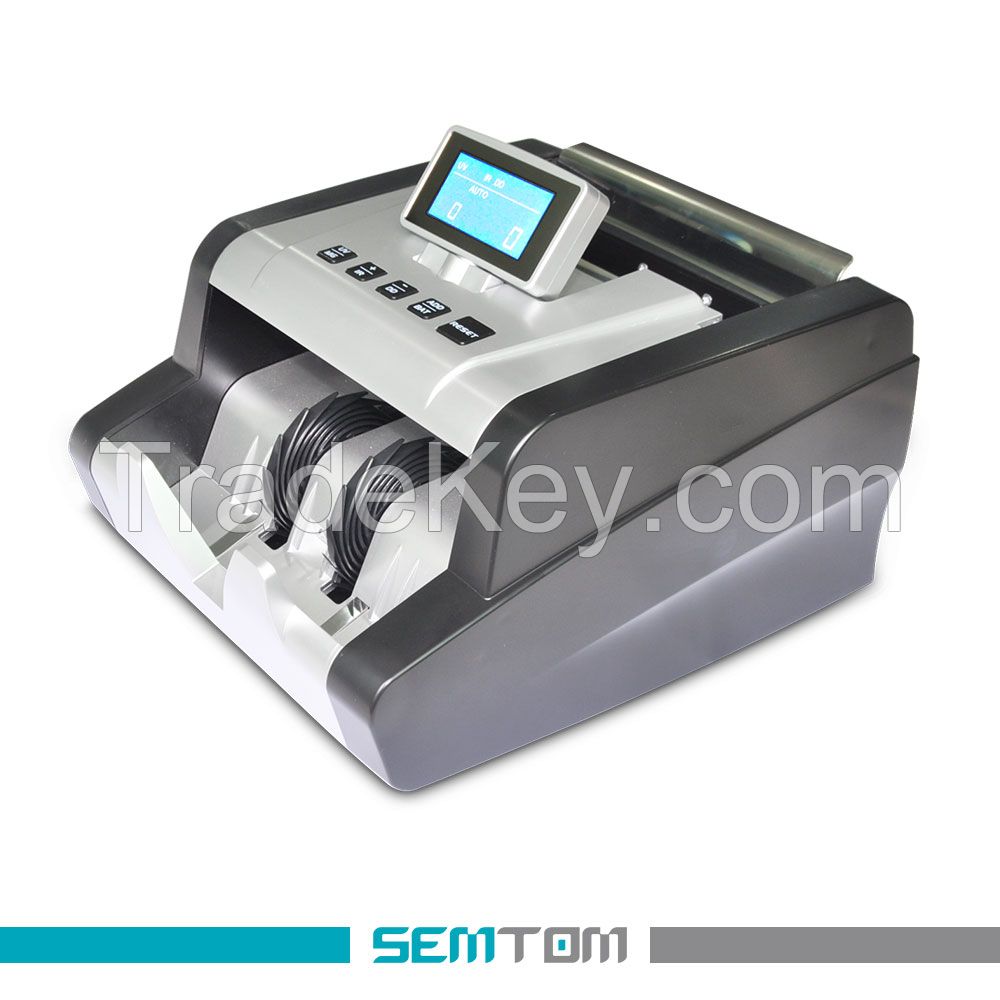 Back load Bill money banknote cash note currency counter with UV MG detecting function counting machin