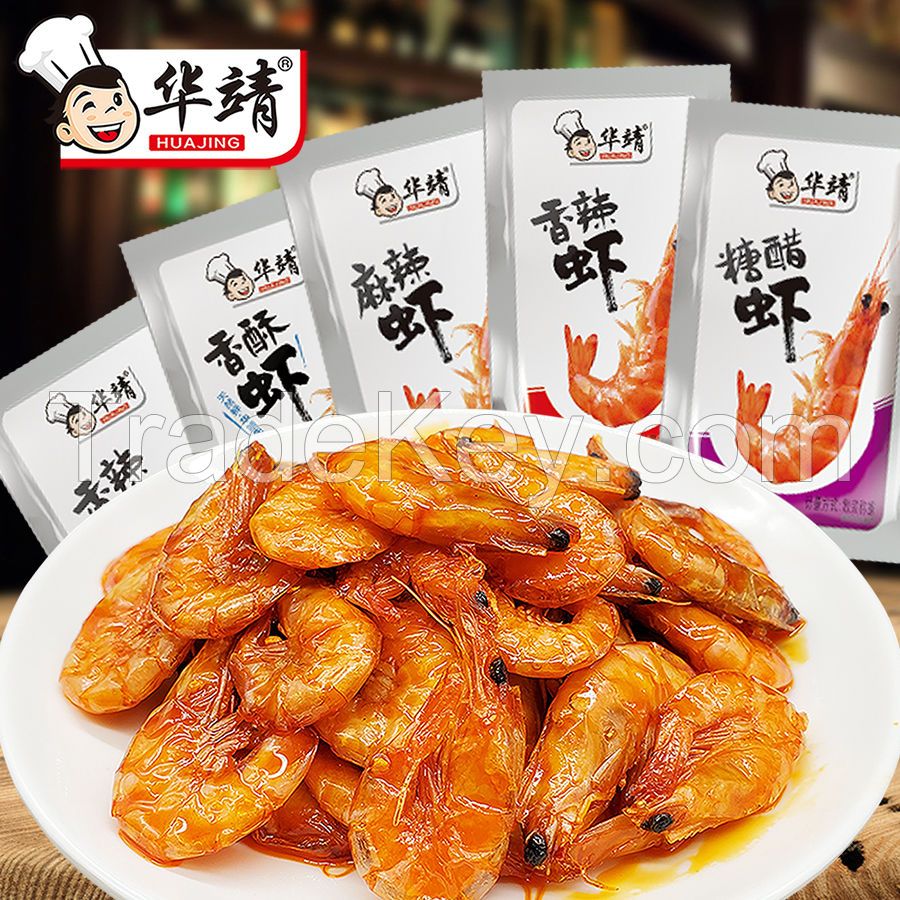 Spicy, sweet and sour, crispy, spicy shrimp snacks