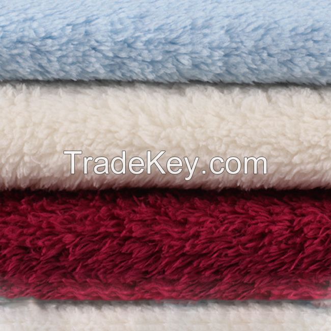 Knitted Shu Velveteen 100% Polyester Sherpa Fleece Knit Fabric Shu Velveteen Knitting Sherpa Fleece Fabric for Pajamas