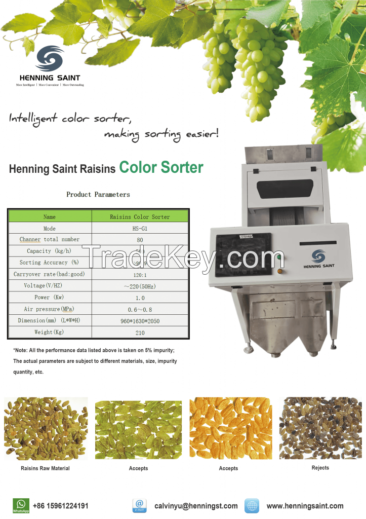 Henning Saint raisins color sorter