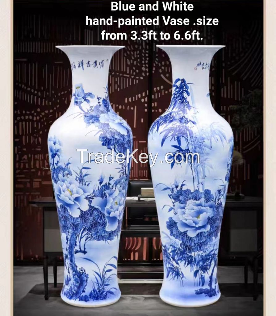 Blue and White Vases on sale in China 