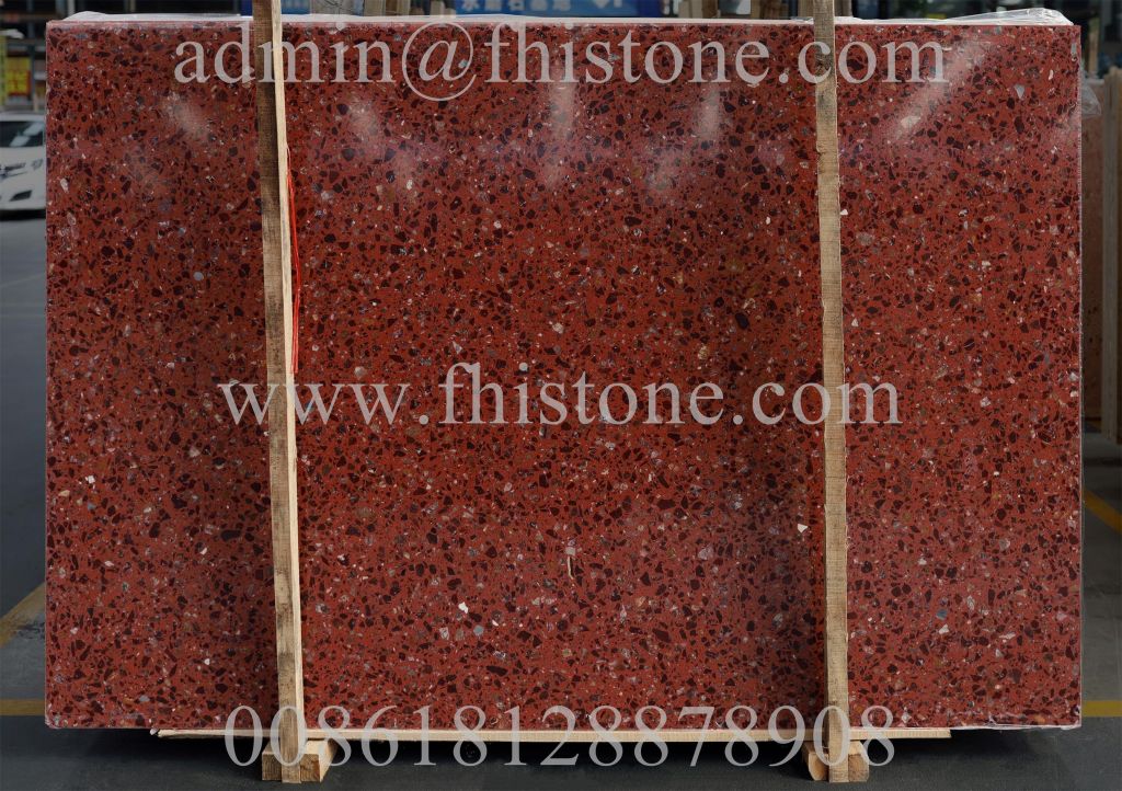 Ocean Red Terrazzo Slab Terrazzo Tile Cement Tile