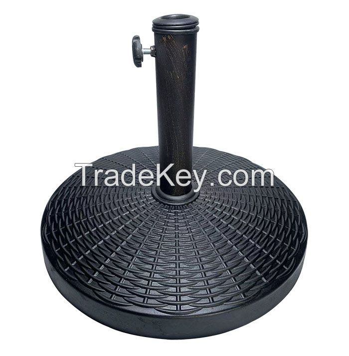 Wicker Designed Patio Umbrella Base Outdoor Garden Umbrella Base Stand Parasol Base