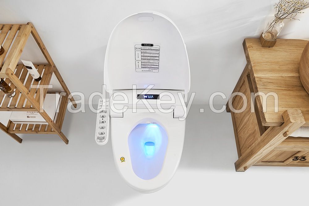 Electric Bidet Heated Smart Toilet Seat with Unlimited Heated Water, Side Panel Remote, Deodorizer, and Heated Dryer - Adjustable and Self-Cleaning 