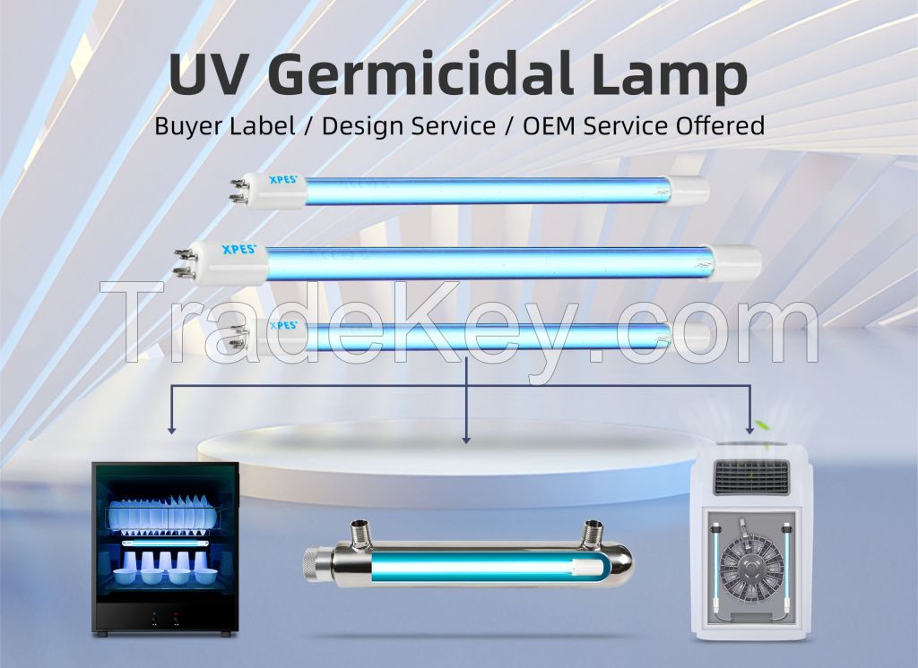 High Ozone Emissions Single End 4 Pin Germicidal UV Lamp Quartz UVC For HVAC Indoor Air Quality