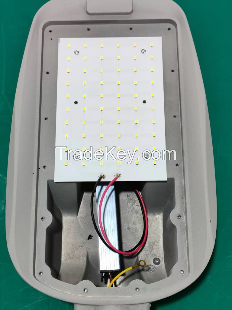 Straight handle streetlight with power supply