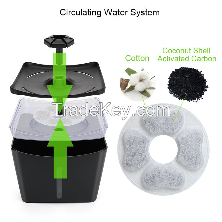 2022 Hot Sale ABS 3L Pet Water Fountain Automatic Feeder&amp;Bowl