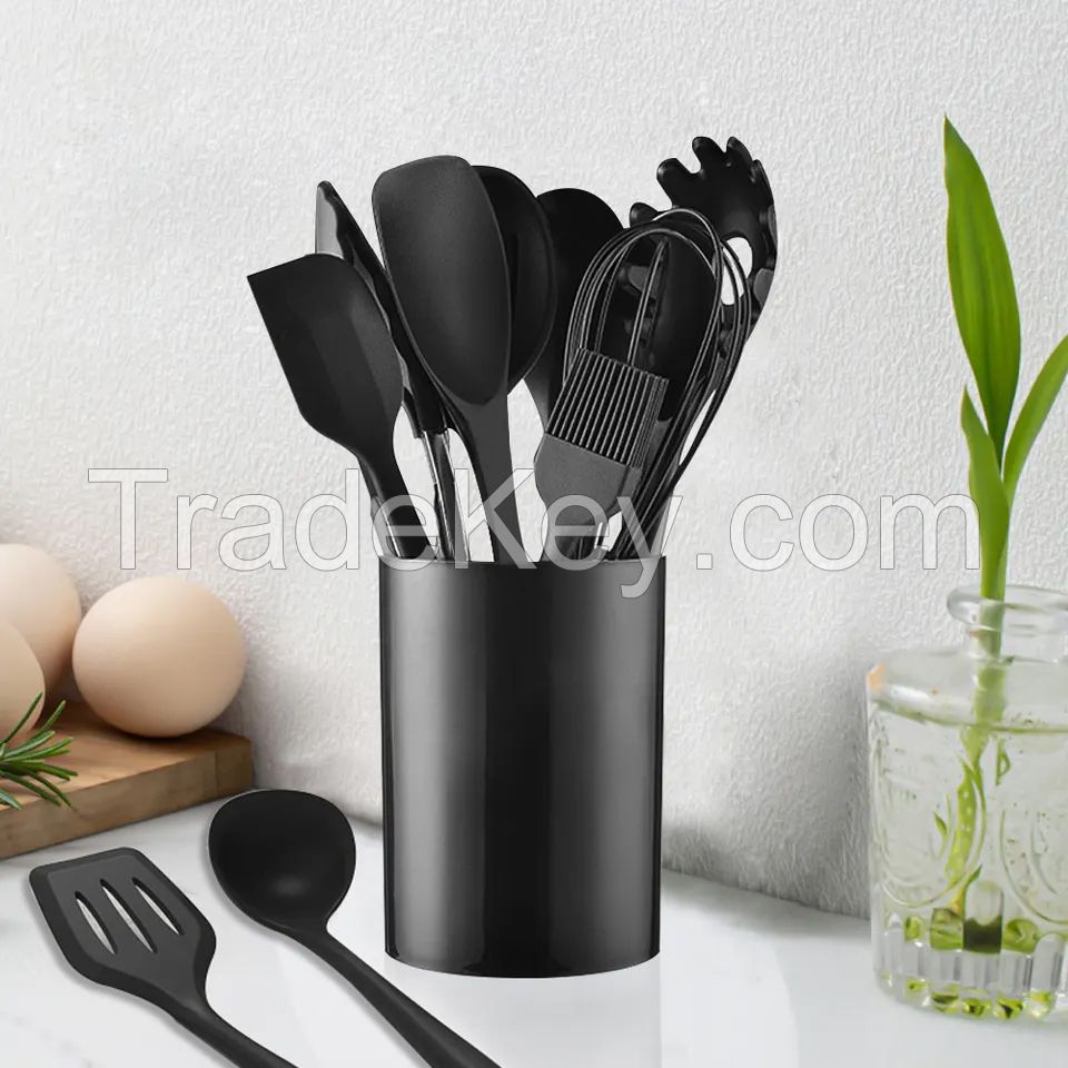 Amazon Hot Selling 10pcs Silicone Kitchen Accessories Kitchen Utensils Set Cocina Silicone Kitchen Cooking Utensils Set