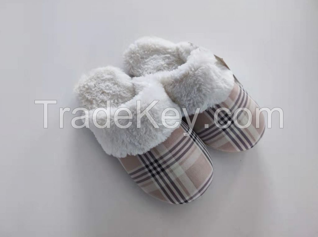 women's fluffy warm slipper slip-on indoor/outdoor faux fur shoes