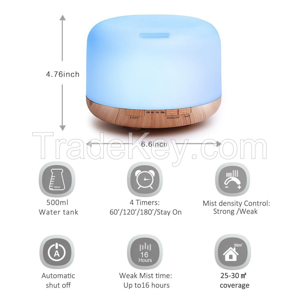 500ml Electric blue tooth household humidification essential oil diffuser