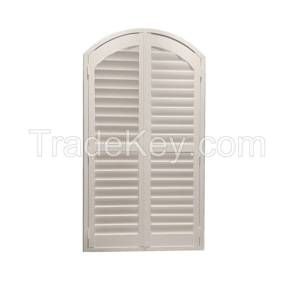 Premium quality PVC shutter plantation louver window finished shutters