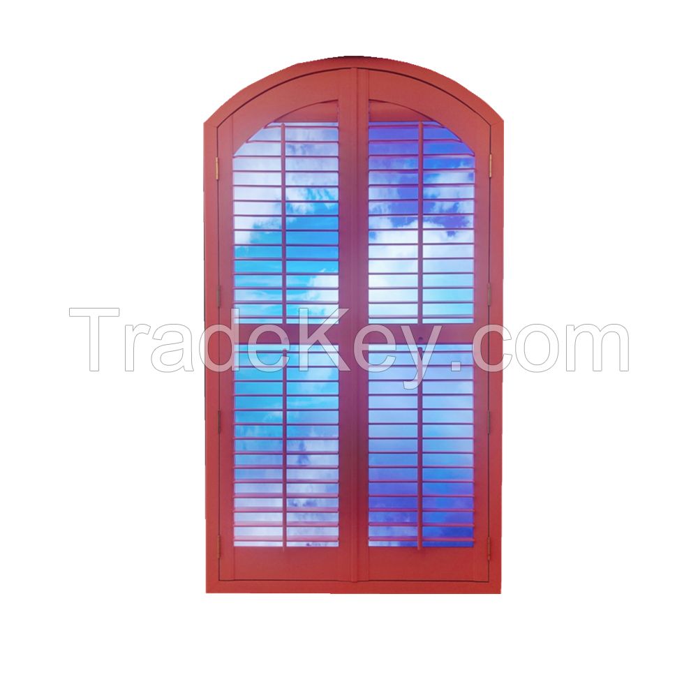 Premium quality PVC shutter plantation louver window finished shutters