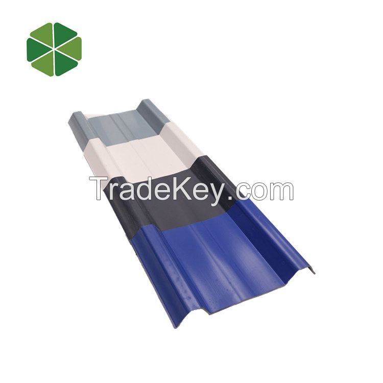 Lightweight Anti Corrosion Roofing Materials ASA PVC Coated Trapezoidal Roofing Tile