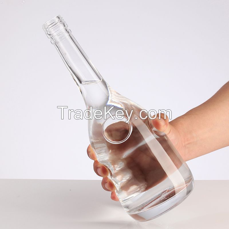 Wholesale 500ml 750ml Glass Bottles Custom Logo With Cork