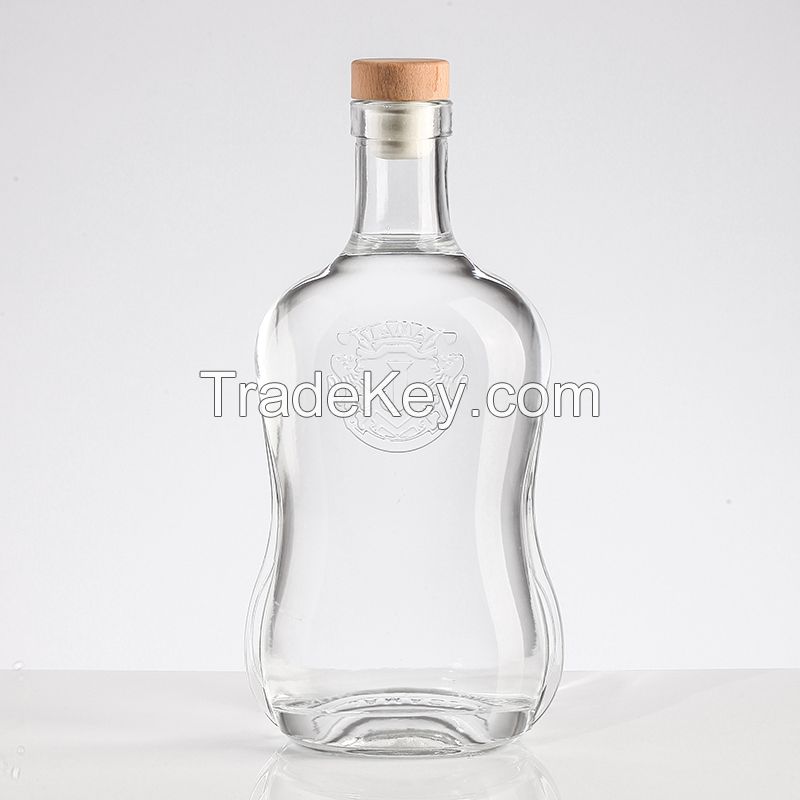 Manufacturer 700ml Glass Bottle For Vodka Whisky TequiBottle Wholesale