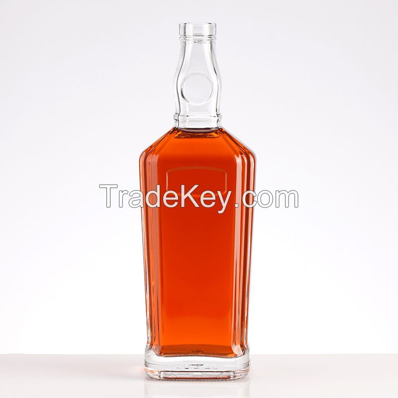 Custom Glass Bottle Logo Printing 500ml Gin Bottle bottle on sale