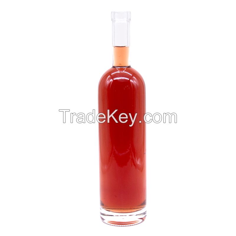 factory 700ml 750ml Glass Bottles Custom Logo With Cork