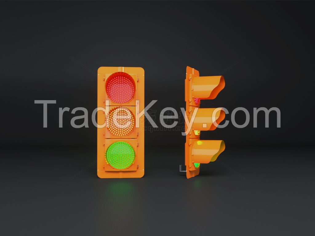 200mm Yellow Housing Full Ball Traffic Light