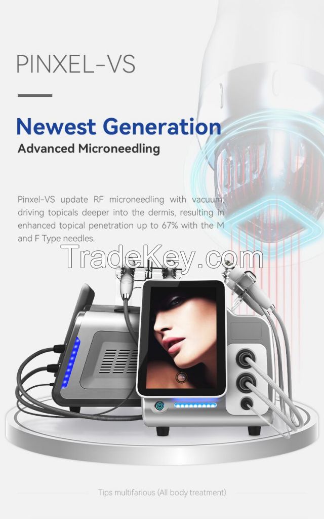 2022 SANHE Hot Portable Vacuum RF Face Lifting Stretch Marks Removal Vacuum RF Microneedling Machine For Salon Use