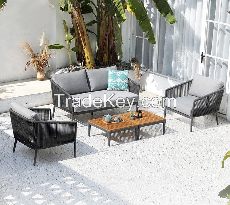 Leisure Garden Furniture Aluminum Patio Module Lounge Outdoor Sofa