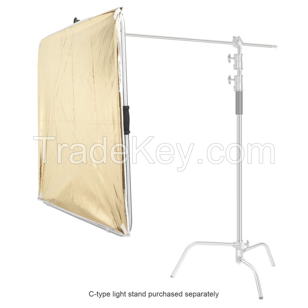 Fomito Reflector Photography - 39x39 inch/100x100cm Light Diffuser Photography Props Lighting Diffuser for Photography Stuido Filming Shooting, Black/Gold/Silver/White