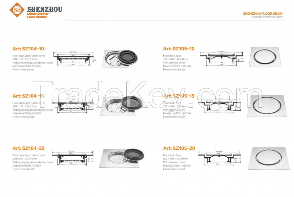 floor drain 201/304 available