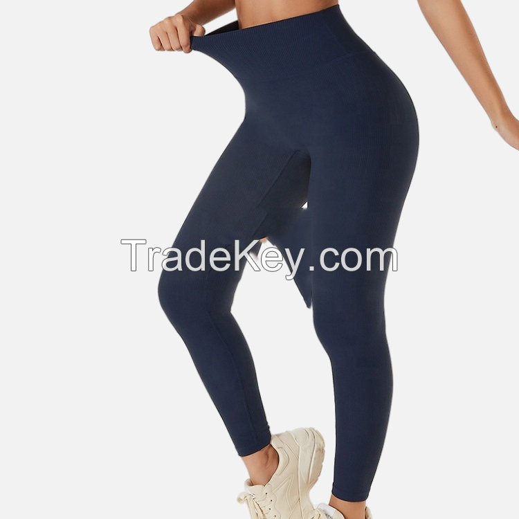 Full Length Fitness Blank Solid Color Slimmed Yoga Pants