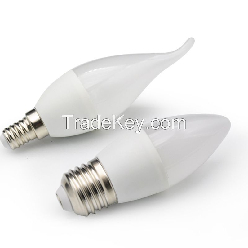 for Chandelier High Brightness C37 E14 E27 7W LED Candle Lamp/Light Bu