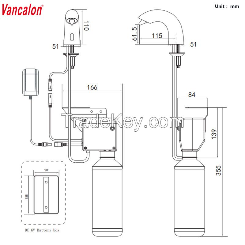 automatic faucet type soap dispenser