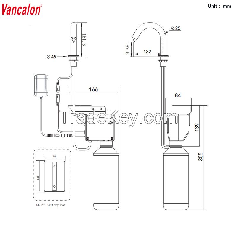 automatic faucet type soap dispenser