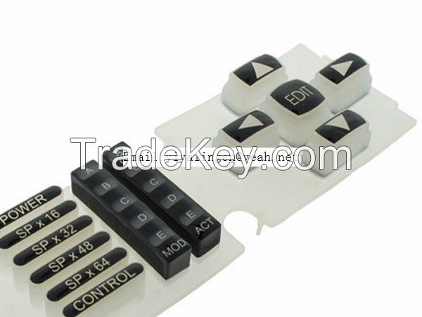 Custom molded silicone rubber keypad for TV remote controller