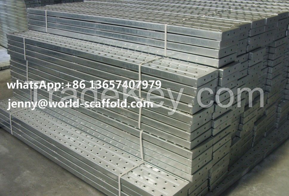 EN12811/BS1139 scaffolding platform, steel plank pre-galvanized borad with 225mm*38mm 210*45mm