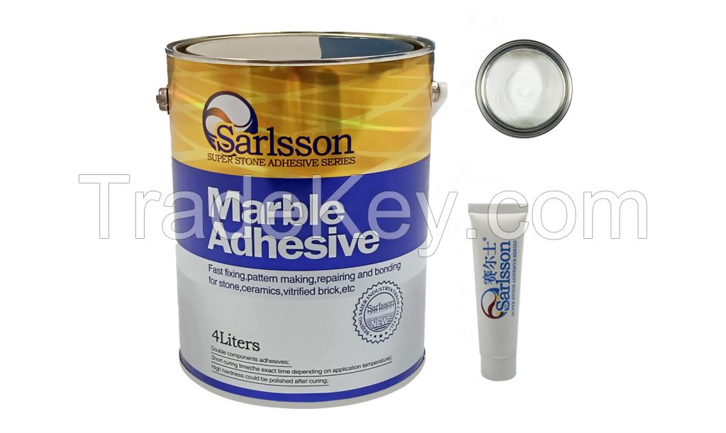 white 4L professional marble glue for marble and granite