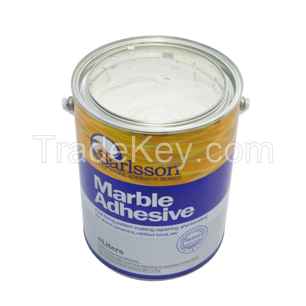 white 4L professional marble glue for marble and granite