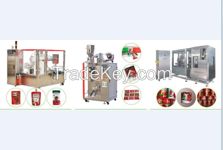 Canned Tomato Paste /Ketchup/Sauce/Sachet Packing Machine-Turnkey Proj