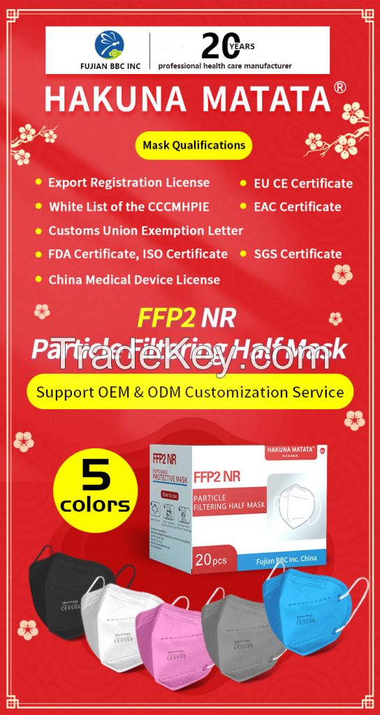 FFP2 NR Face Mask CE Approved, EU Market Europen Standard