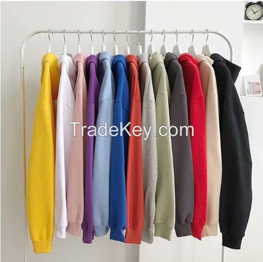 unisex pullover hoodie plain color cheap