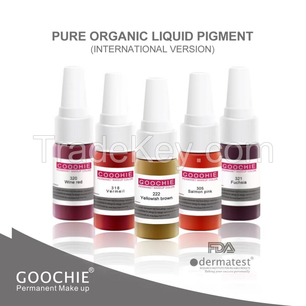 Goochie Tattoo Liquid Pigment Permanent Makeup Ink For PMU Tattoo Permanent Makeup Machine