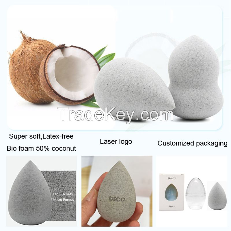 New Arrival Biodegradable Vegan Makeup Sponge Coconut Make up Sponge